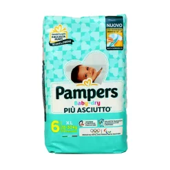 PAMPERS PANNOLINI BABY DRY 6  XL 15-30 Kg 13 PZ