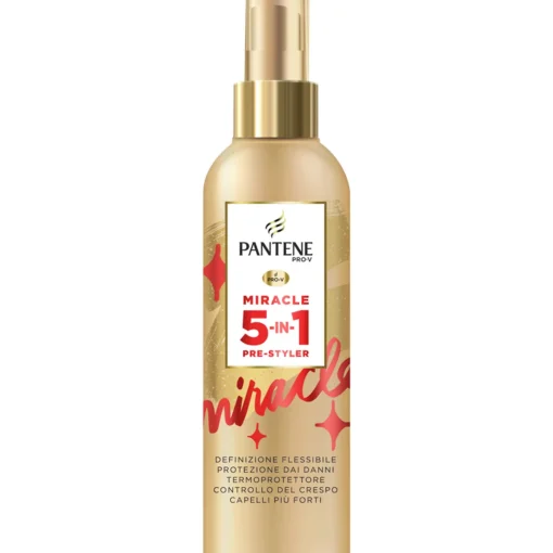 PANTENE PRE-STYLING 5IN1 MIRACLE 200 ML DEFINIZIONE FLESSIBILE, PROTEZIONE DAI DANNI, TERMOPROTETTORE, CONTROLLO DEL CRESPO, CAPELLI PIU' FORTI