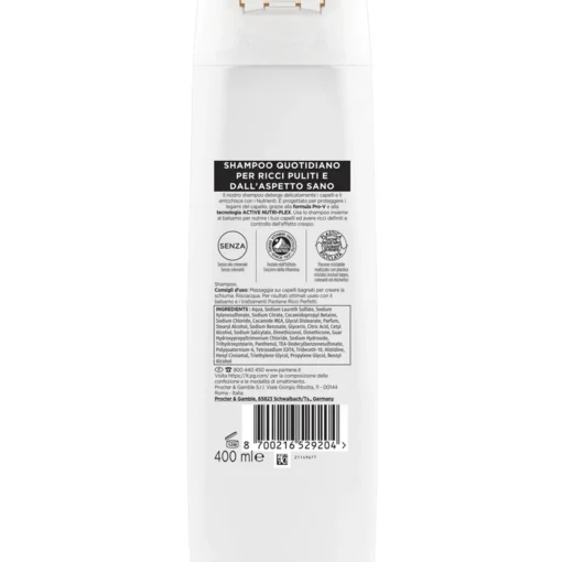 PANTENE SHAMPOO RICCI PERFETTI MODELLA RICCI CRESPI E RIBELLI 400 ML