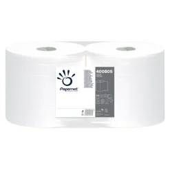 PAPERNET BOBINA CARTA ASCIUGATUTTO INDUSTRIALE 2 ROTOLI 2 VELI 568 STRAPPI FORMATO PROFESSIONALE