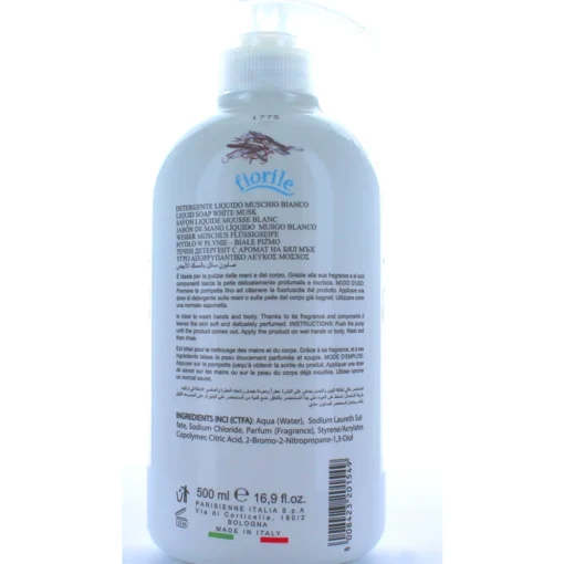 PARISIENNE FIORILE SAPONE LIQUIDO MANI MUSCHIO BIANCO 500 ML