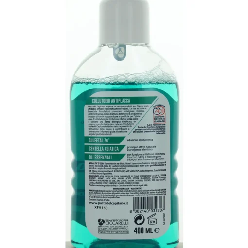 PASTA DEL CAPITANO COLLUTORIO ANTIPLACCA 400 ML