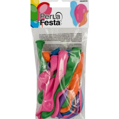 PERLA FESTA BUSTA 18 PALLONCINI FORMATI ASSORTITI