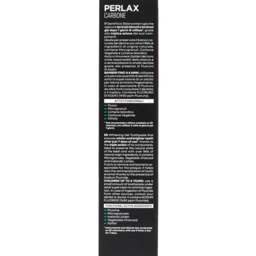 PERLAX DENTIFRICIO CARBONE 3X WHITE CARE SBIANCANTE ANTIMACCHIA CON MIGROGRANULI 75 ML