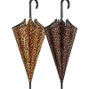 PERLETTI OMBRELLO DONNA AUTOMATICO TINTA ANIMALIER 2 COLORI ASSORTITI
