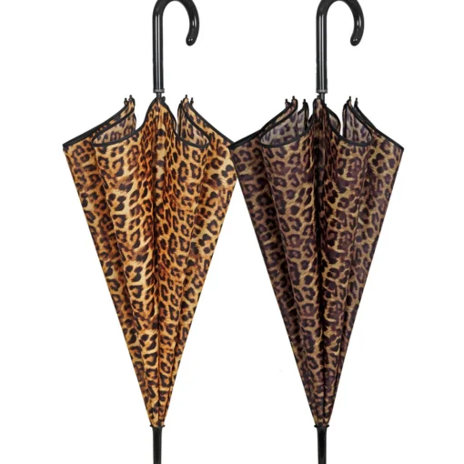 PERLETTI OMBRELLO DONNA AUTOMATICO TINTA ANIMALIER 2 COLORI ASSORTITI