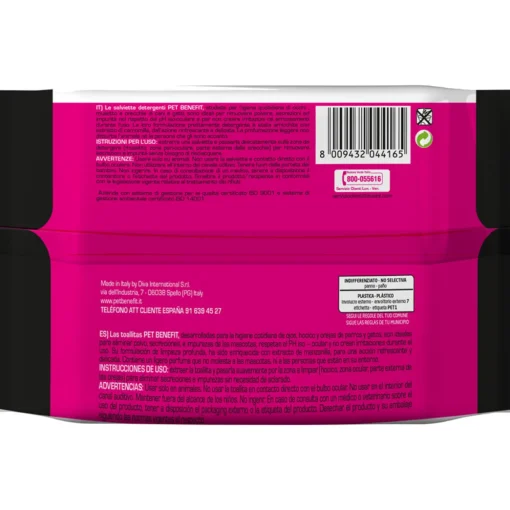 PET BENEFIT SALVIETTE DETERGENTI OCCHI / MUSETTO /ORECCHIE PER CANI e GATTI 20 PEZZI