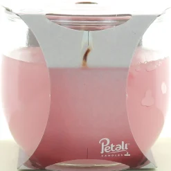 PETALI CANDELA PROFUMA AMBIENTE 30H FRAGRANZA ROSA 120 GRAMMI VASETTO IN VETRO
