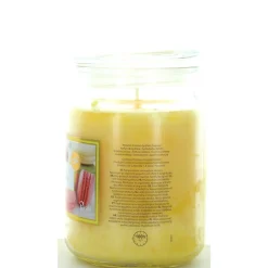 PETALI CANDELA PROFUMATA VANIGLIA MACARON IN ZUCCHERIERA DI VETRO DURATA 100h 510 grammi
