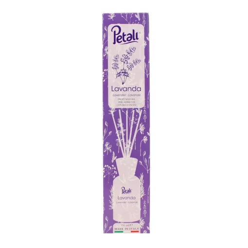 PETALI PROFUMATORE PER AMBIENTI DIFFUSORE CON BASTONCINI FRAGRANZA LAVANDA 100 ML