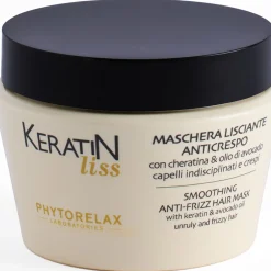 PHYTORELAX KERATIN LISS MASCHERA CAPELLI LISCIANTE ANTICRESPO CON CHERATINA E OLIO DI AVOCADO 250 ML