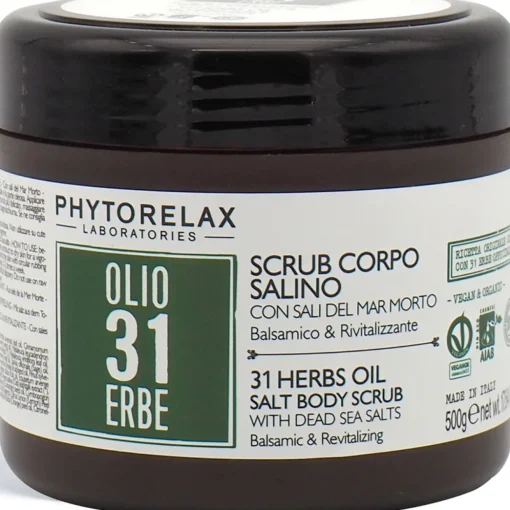 PHYTORELAX OLIO 31 ERBE SCRUB CORPO SALINO VASO 500 grammi