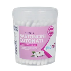 PIUME 100 BASTONCINI COTONATI IN BARATTOLO