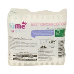 PIUME 60 BASTONCINI COTONATI BIODEGRADABILI PER BAMBINI