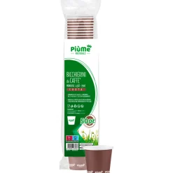 PIUME 50 BICCHIERINI BIO DA CAFFE' CARTA COMPOSTABILE 75 ML