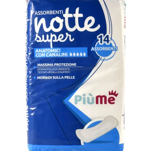 PIUME ASSORBENTI NOTTE SUPER 14 PEZZI