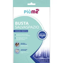 PIUME BUSTA SALVASPAZIO CHIUSURA ERMETICA 50x60 CM