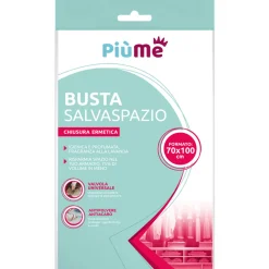 PIUME BUSTA SALVASPAZIO CHIUSURA ERMETICA 70x100 CM