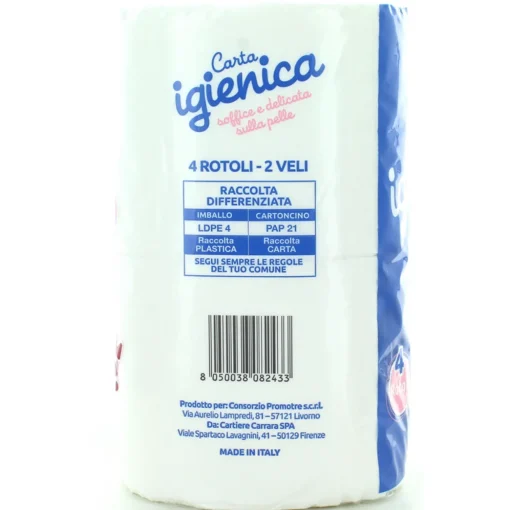 PIUME CARTA IGIENICA 4 ROTOLI 2 VELI 220 STRAPPI