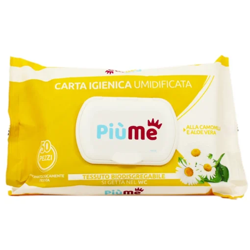 PIUME CARTA IGIENICA UMIDIFICATA 50 SALVIETTE ALLA CAMOMILLA E ALOE VERA