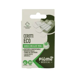 PIUME CEROTTI TRASPARENTI GARZA ALOE 30 PEZZI 3 FORMATI