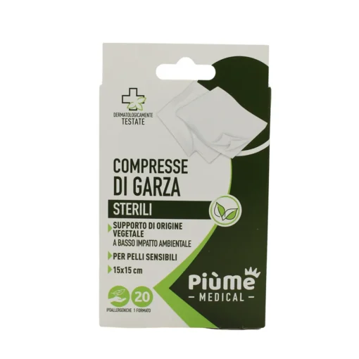 PIUME COMPRESSE GARZA 15x15 TNT 20 PEZZI