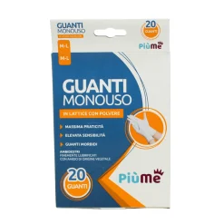 PIUME GUANTI IN LATTICE USA & GETTA 20 PEZZI MISURA M/L