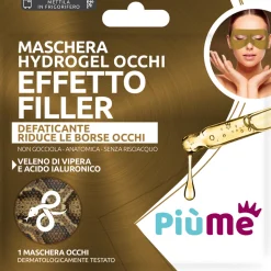 PIUME MASCHERA BORSE OCCHI HYDROGEL EFFETTO FILLER VELENO DI VIPERA E ACIDO IALURONICO IN TNT