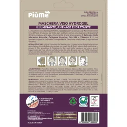 PIUME MASCHERA VISO HYDROGEL GLOW SKIN ILLUMINANTE ANTI-AGE IDRATANTE 1 PEZZO