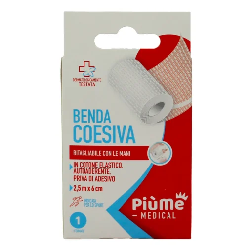 PIUME PRIMO SOCCORSO BENDA COESIVA CM 6x2,5