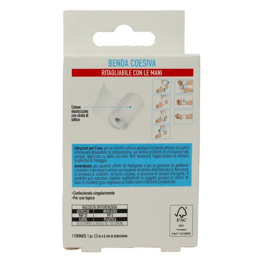 PIUME PRIMO SOCCORSO BENDA COESIVA CM 6x2,5