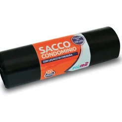 PIUME SACCO CONDOMINIO 72x110 110 LITRI 10 PEZZI CON LEGACCIO NERO