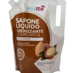 PIUME SAPONE LIQUIDO PER MANI TE' OLIO DI ARGAN E MANDORLA RICARICA IN BUSTA 0,9 LITRI