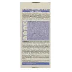 PIUME STRISCE DEPILATORIE CORPO e GAMBE CON OLIO DI MANDORLE DOLCI BIO & VITAMINA A PELLI SENSIBILI 16 PZ