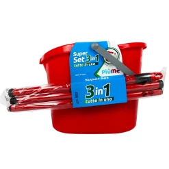 PIUME SUPER SET 3in1 SECCHIO + STRIZZATORE + MOP PIU'ME + MANICO