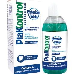 PLAKKONTROL PROFESSIONAL COLLUTORIO GENGIVE e CAVO ORALE PROTEZIONE TOTALE SENZA ALCCOL 500 ML