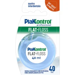 PLAKKONTROL PROFESSIONAL NASTRO INTERDENTALE FLAT FLOSS SPAZI STRETTI 40 MT