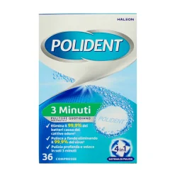 POLIDENT 3 MINUTI PULITORE PROTESI DENTALI 36 TABS