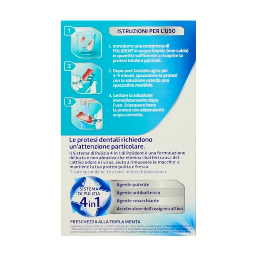 POLIDENT 3 MINUTI PULITORE PROTESI DENTALI 36 TABS