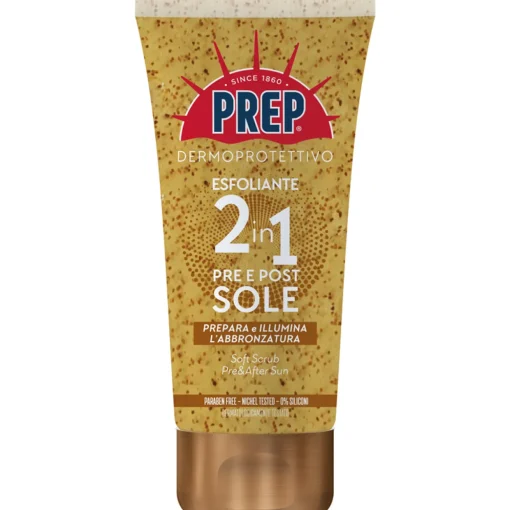 PREP SOLARE PRE e POST SOLE ESFOLIANTE 2in1 RIPARA E ILLUMINA L'ABBRONZATURA TUBO 250 ML