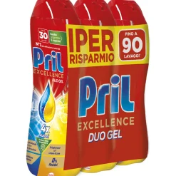 PRIL EXCELLENCE DUO GEL LIMONE & LIME 540 ML 3 PEZZI DA 30 LAVAGGI 1620 ML