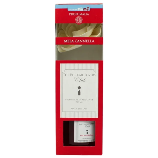 PROFUMALIA DIFFUSORE LIQUIDO CON STELO DI ROSA PER AMBIENTI FRAGRANZA MELA e CANNELLA 250 ML