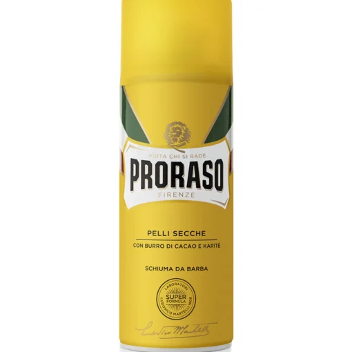 PRORASO SCHIUMA DA BARBA PELLI SECCHE CON BURRO DI CACAO E KARITE' 400 ML