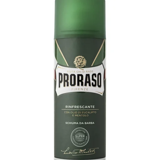 PRORASO SCHIUMA DA BARBA RINFRESCANTE CON OLIO DI EUCALIPTO E MENTOLO 400 ML.