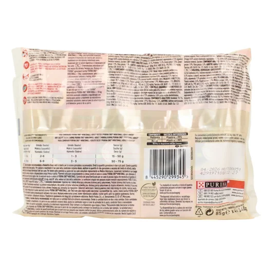 PURINA ONE DOG MINI<10 KG  ADULT 4 BUSTE DA 85 GRAMMI > 2 POLLO CAROTE e FAGIOLINI IN SALSA - 2 MANZO PAPATE e PISELLI IN SALSA
