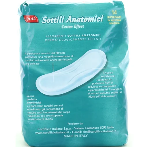 QUIK ASSORBENTI SOTTILE ANATOMICO RIPIEGATO 14 PZ.