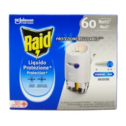 RAID DIFFUSORE + RICARICA LIQUIDA INODORE PROTEZIONE+ 60 NOTTI