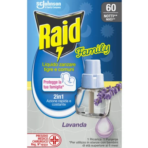 RAID FAMILY RICARICA LIQUIDA 60 NOTTI LAVANDA