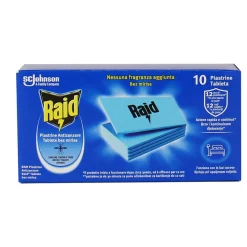 RAID INSETTICIDA PIASTRINE ANTIZANZARE 10 PZ