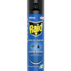 RAID INSETTICIDA SPRAY MOSCHE e ZANZARE PLUS AZIONE RAPIDA 400 ML